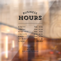 Simple Professional Black Business Opening Hours