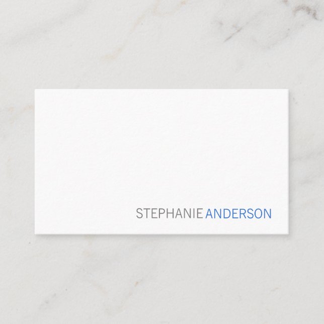 Simple Professional (Blue) Business Card (Front)