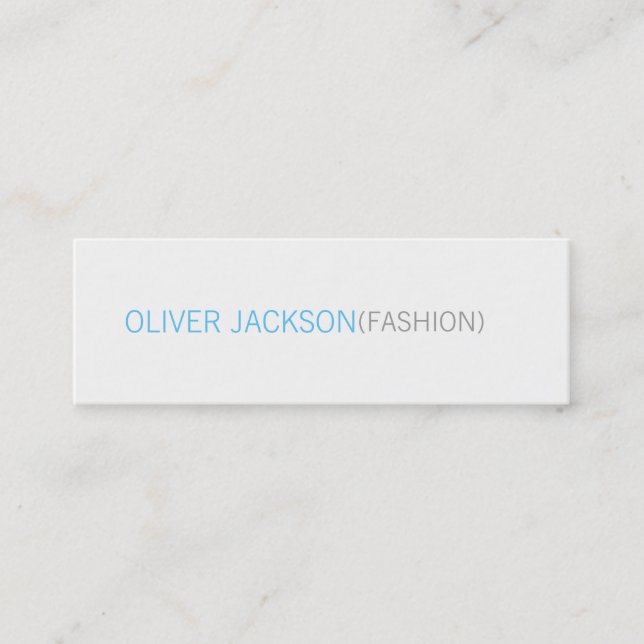 Simple Professional / (Blue) Mini Business Card (Front)