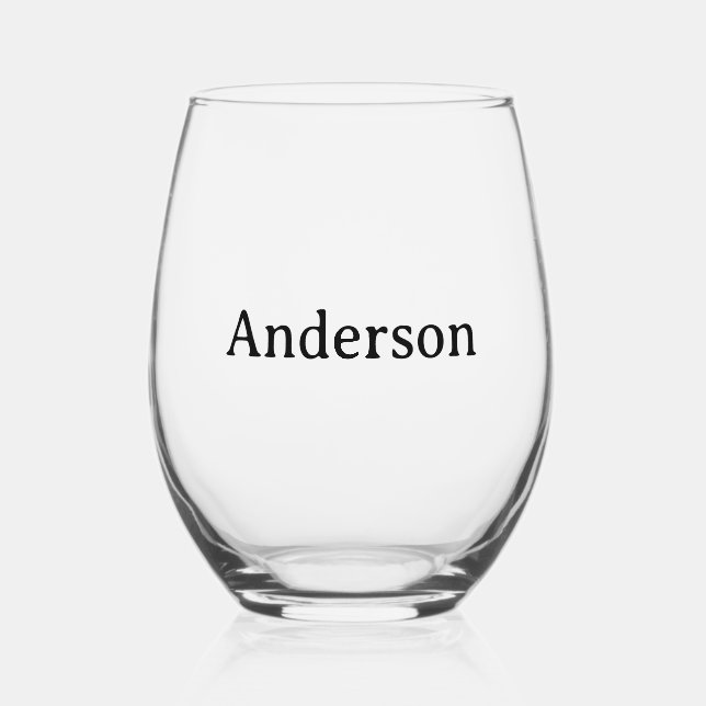 Simple Professional Business 16 oz Stemless Wine Glass (Front)