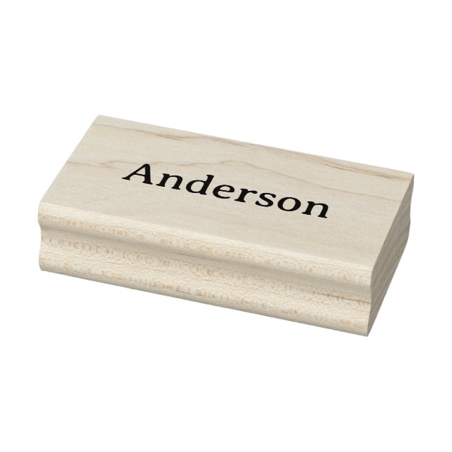 Simple Professional Business 1.5" x 3" Rubber Stamp (Stamp)