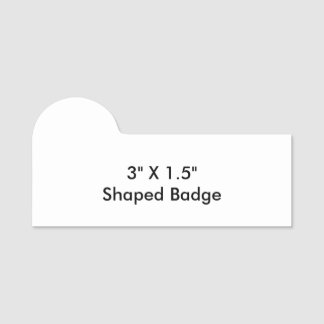 Simple Professional Business 3"X1.5" Shaped Badge
