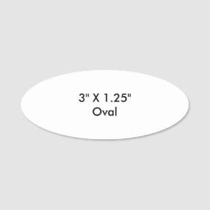 Simple Professional Business 3" X 1.25" Oval Name Tag