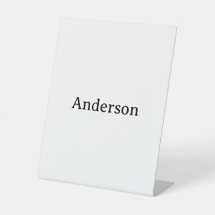 Simple Professional Business 8" x 10" Plastic Pedestal Sign