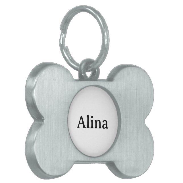 Simple Professional Business Bone Pet ID Tag (Front Left)