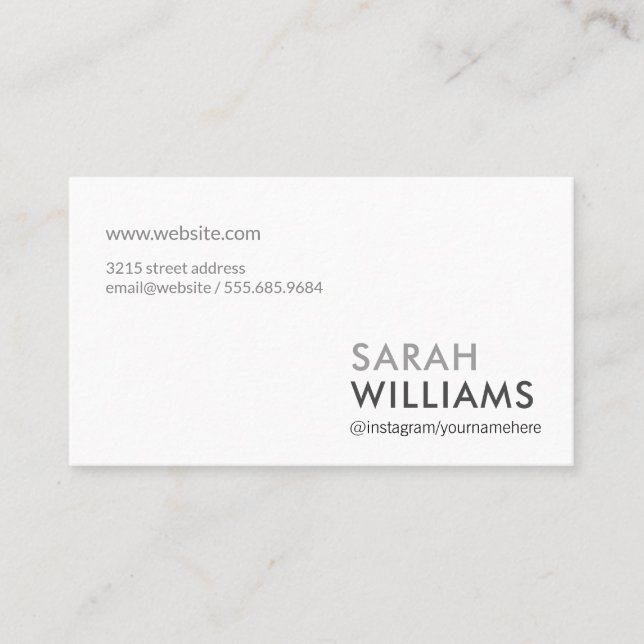 Simple Professional Business Card (Front)