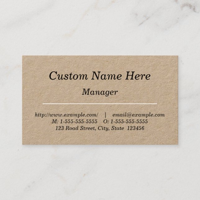 Simple, Professional Business Card (Front)