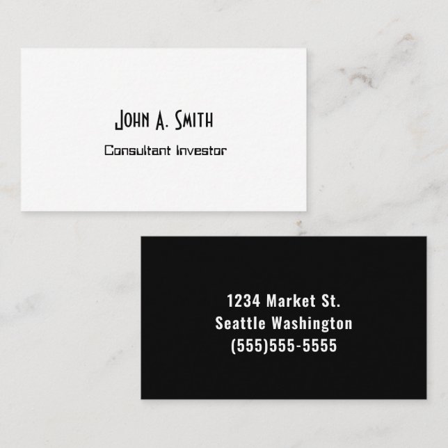 Simple Professional Business Card - Minimalist (Front/Back)