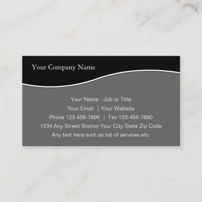 Simple Professional Business Cards (Front)