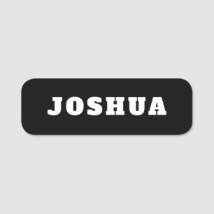 Simple Professional Business Company Black Name Tag