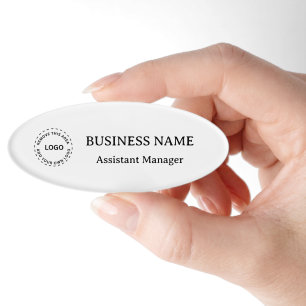 Simple Professional Business Employee Name Tag