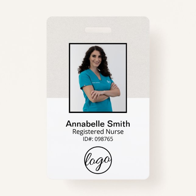 Simple Professional Business ID Badge (Front)