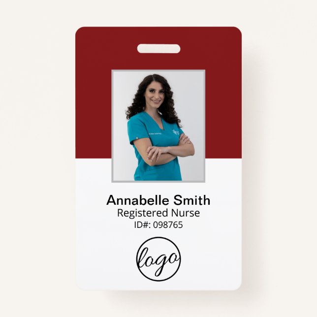 Simple Professional Business ID Badge (Front)