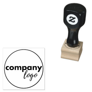 SIMPLE PROFESSIONAL BUSINESS LOGO COMPANY BRANDED  RUBBER STAMP