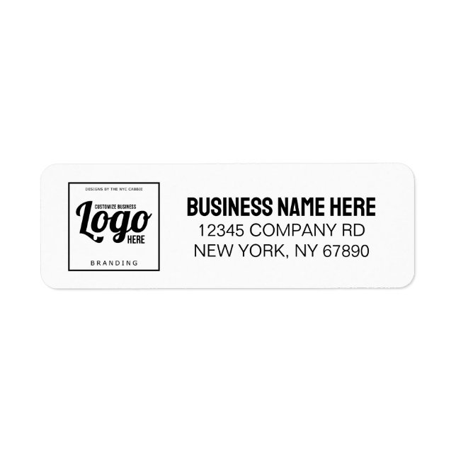 Simple Professional Business Logo Return Address  (Front)
