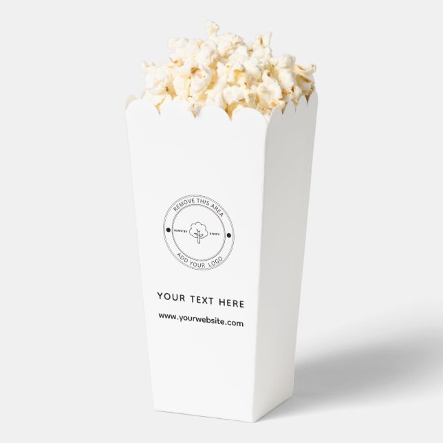 Simple Professional Business Popcorn Favour Box (Popped)