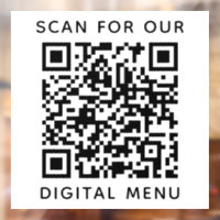 Simple Professional Business QR Code Digital Menu 