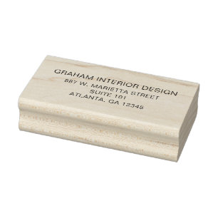 Simple Professional Business Return Address Rubber Stamp