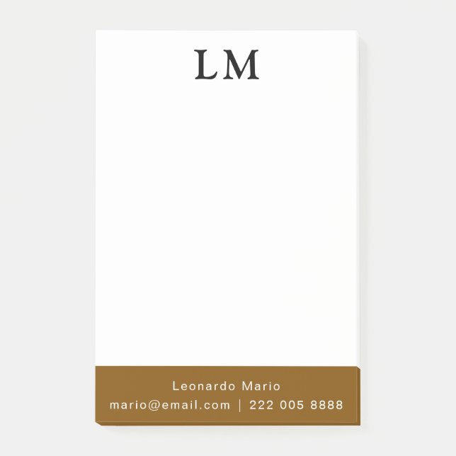 Simple Professional Clean Post-it Notes (Front)