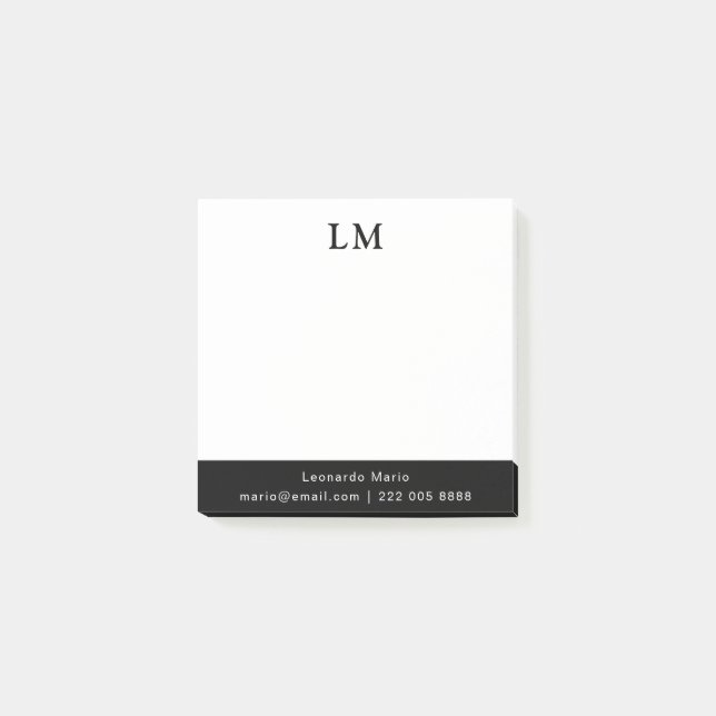 Simple Professional Clean Post-it Notes (Front)