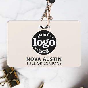 Simple Professional Company Logo Employee Staff ID ID Badge
