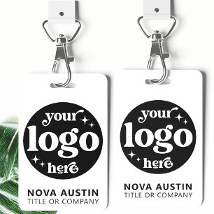 Simple Professional Company Logo Employee Staff ID ID Badge