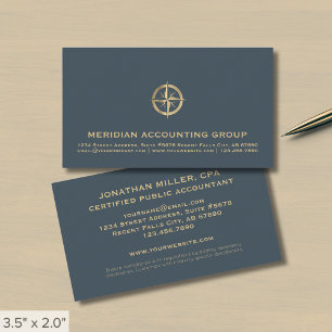 Simple Professional Compass Logo Business Card