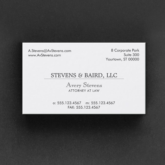 Simple Professional Corporate Classic White Business Card (Creator Uploaded)