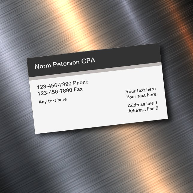 Simple Professional CPA Accountant Magnetic Business Card (Creator Uploaded)