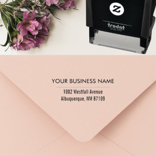 Simple Professional Custom Business Name & Address Self-inking Stamp