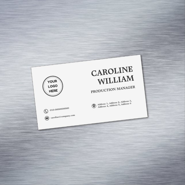 Simple Professional Custom Logo Magnetic Business Card (In Situ)