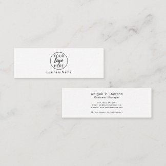 Simple Professional Custom Logo Mini Business Card