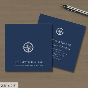 Simple Professional Custom Logo Square Business Card