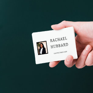 Simple Professional Custom Picture , Qr Code Business Card