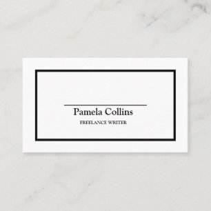 Simple Professional Elegant Balck & White Business Card