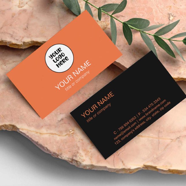 Simple Professional Elegant Custom Logo Minimalist Business Card (Creator Uploaded)