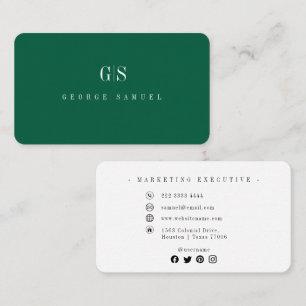 Simple Professional Elegant Employ Name Job Title Business Card