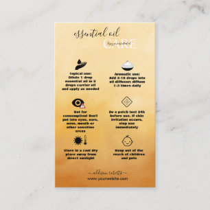 Simple Professional  Essential Oil Care Business Card