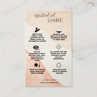 Simple Professional Essential Oil Care Business Card