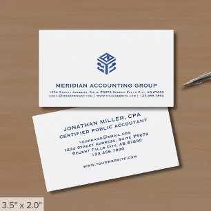 Simple Professional Geometric Logo Business Card