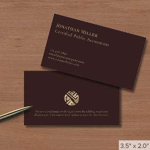 Simple Professional Gold Logo Business Card