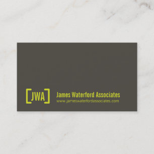 Simple professional grey & lime business cards