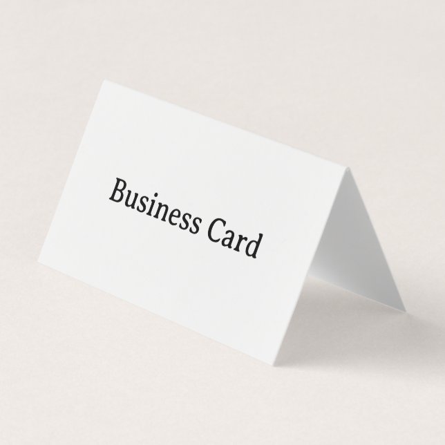 Simple Professional Horizontal Tent Folded Business Card (Front)