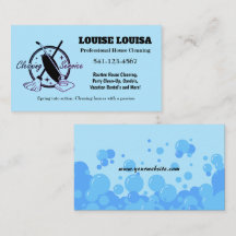 Simple Professional House Cleaning Business Cards