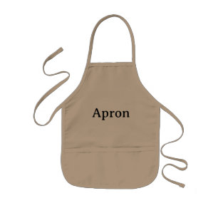 Simple Professional Khaki Kids Apron