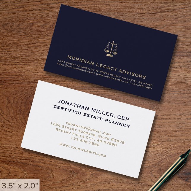 Simple Professional Law Practice Business Card (Creator Uploaded)