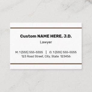Simple, Professional Lawyer Business Card