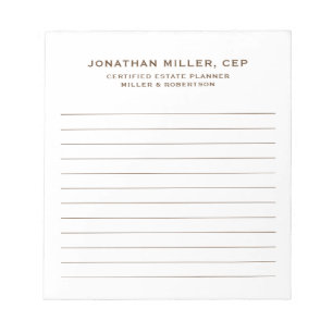 Simple Professional Lined Notepad