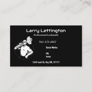 Simple Professional Locksmith Business Cards
