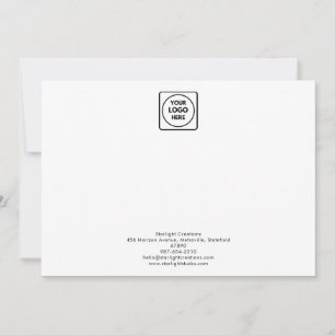 Simple Professional Logo Branding Note Card